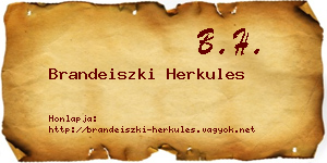 Brandeiszki Herkules névjegykártya